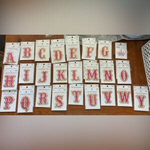 38 piece iron on & stickers
